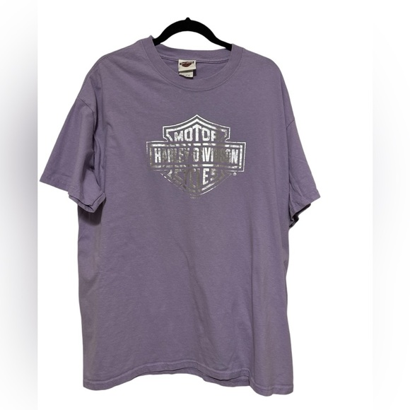 Harley-Davidson Women’s Purple & Silver Logo Tee - Short Sleeve Sz XL - Picture 1 of 6